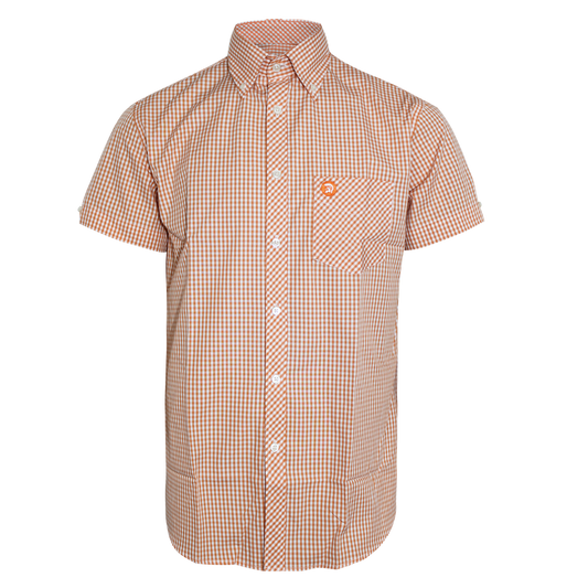 Trojan "Classic Gingham" Button Down Hemd (orange) - Premium  von Trojan für nur €19.90! Shop now at Spirit of the Streets Mailorder