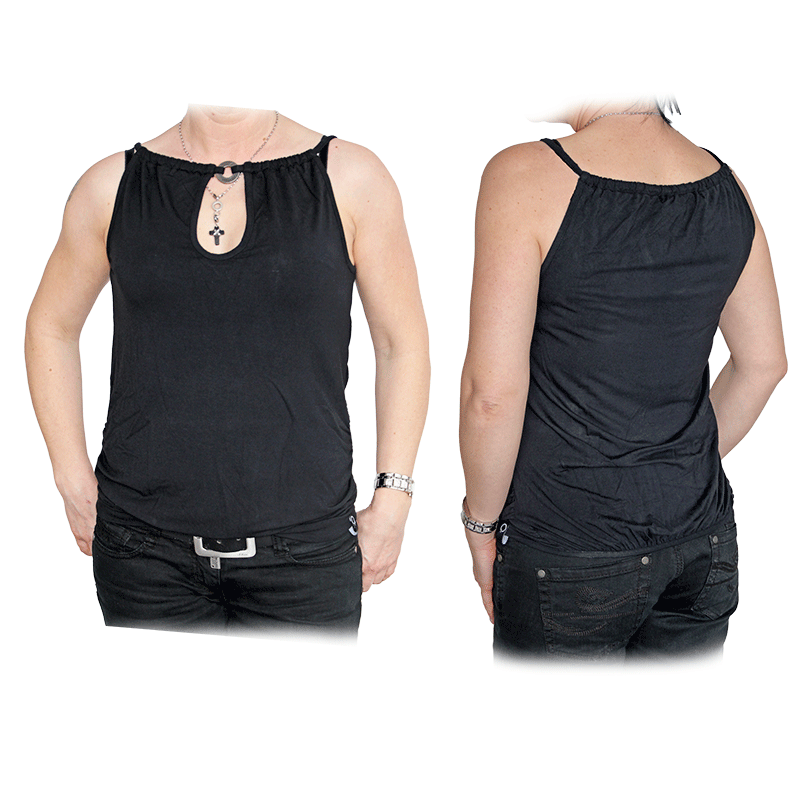 Zergatik "Muge" Girly Top (negro)