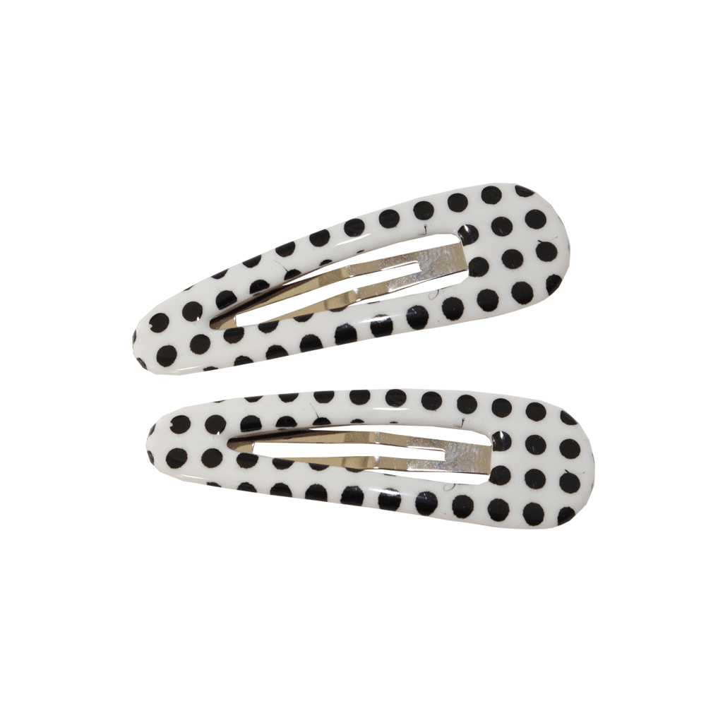 Polka Dot Haarclip (2Stück) (white)