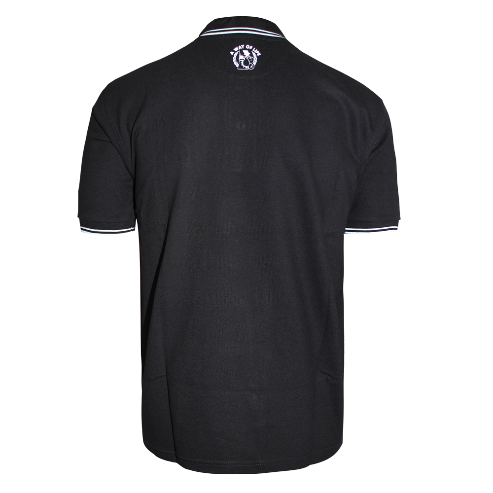 A Way of Life "Crucified!" Polo Shirt (schwarz) - Premium  von Beechfield für nur €34.90! Shop now at Spirit of the Streets Mailorder