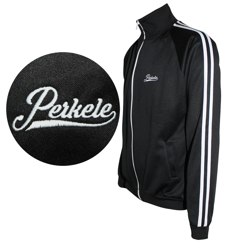 Perkele "EST.1993" Trainingsjacke (2 Stripes) (schwarz) - Premium  von BSOI! für nur €44.90! Shop now at Spirit of the Streets Mailorder