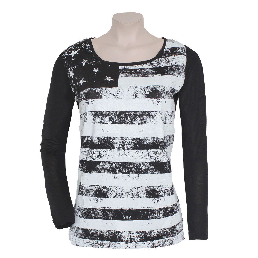 Golddigga "Flag" Girly Longshirt (black)