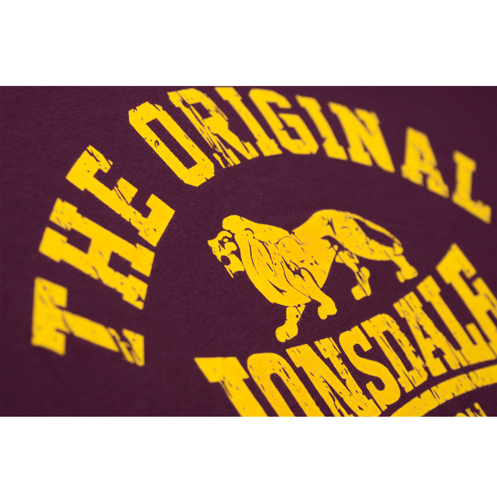 Lonsdale "Original" T-Shirt (oxblood) - Premium  von Lonsdale für nur €14.90! Shop now at Spirit of the Streets Mailorder