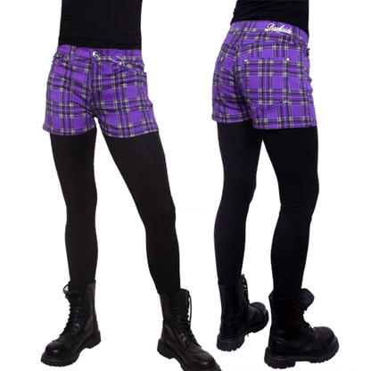 Darkside  (Ladies) "Tartan Shorts" (purple) - Premium  von Darkside für nur €9.90! Shop now at Spirit of the Streets Mailorder