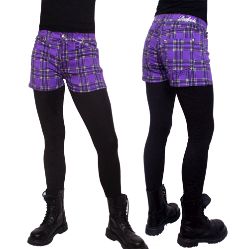Darkside  (Ladies) "Tartan Shorts" (purple)