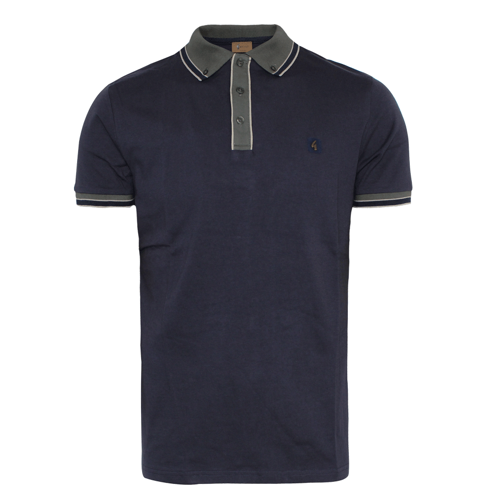 Gabicci Contrast Button Down Polo (navy)