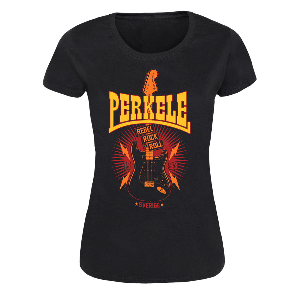 Perkele "Rebel Rock 'n' Roll" Girly Shirt - Premium  von Spirit of the Streets für nur €19.90! Shop now at Spirit of the Streets Mailorder