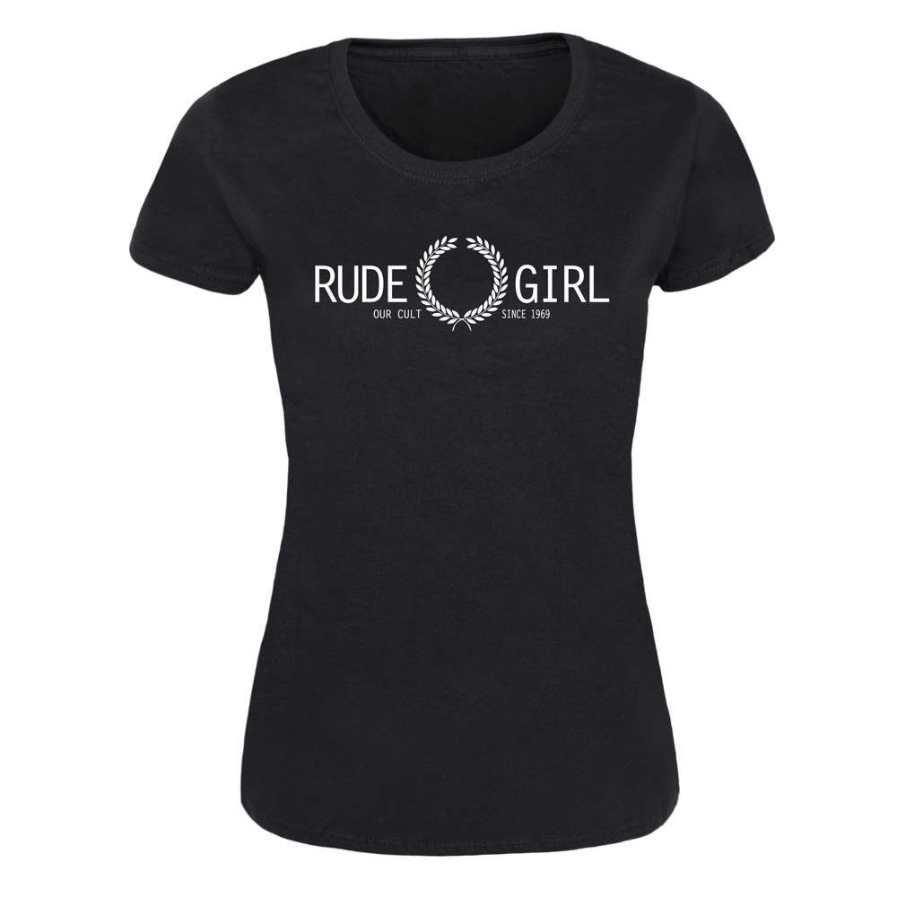 Rude Girl "Our Cult" Girly Shirt (schwarz)