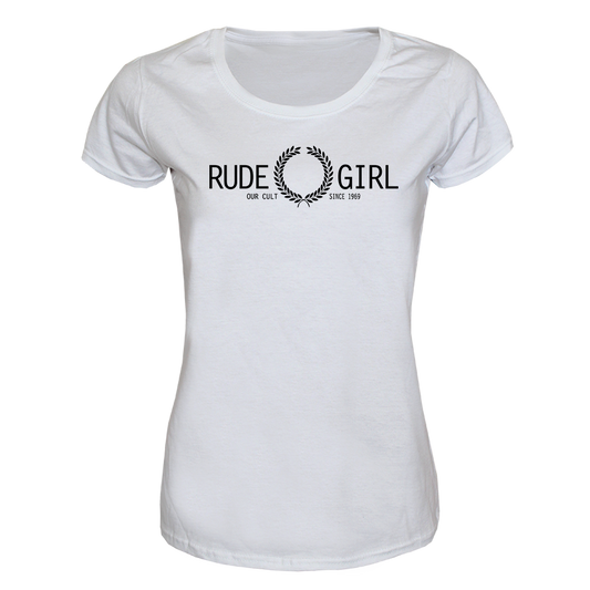 Rude Girl "Our Cult" Girly Shirt (weiß) - Premium  von Spirit of the Streets für nur €14.90! Shop now at SPIRIT OF THE STREETS Webshop