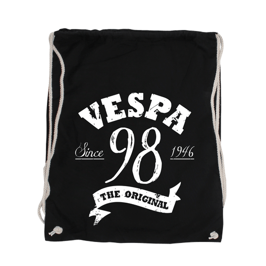 Vespa "98" Baumwoll Turnbeutel - Premium  von Spirit of the Streets für nur €14.90! Shop now at SPIRIT OF THE STREETS Webshop