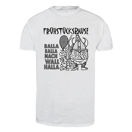 Frühstückspause "Balla Balla" T-Shirt (weiß) - Premium  von Spirit of the Streets für nur €14.90! Shop now at SPIRIT OF THE STREETS Webshop