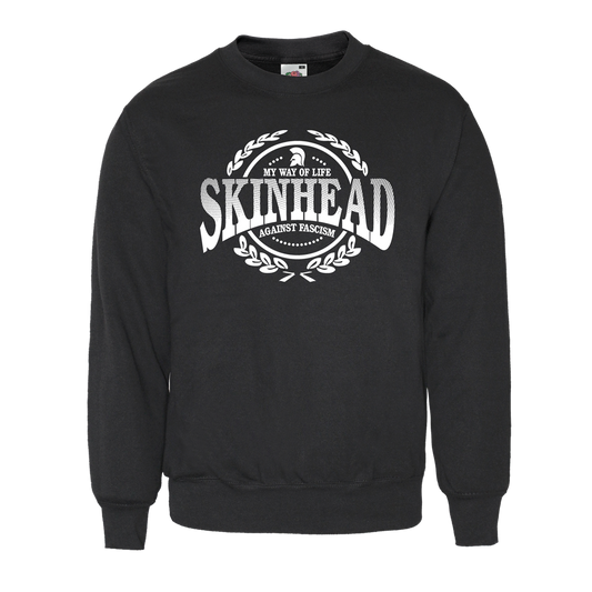 Skinhead "Against Fascism" Sweatshirt (schwarz)