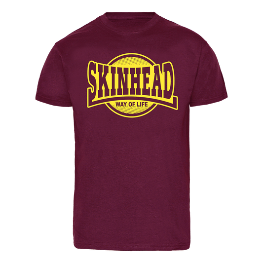 Skinhead "W.O.L." T-Shirt (bordeaux) - Premium  von Spirit of the Streets für nur €14.90! Shop now at SPIRIT OF THE STREETS Webshop