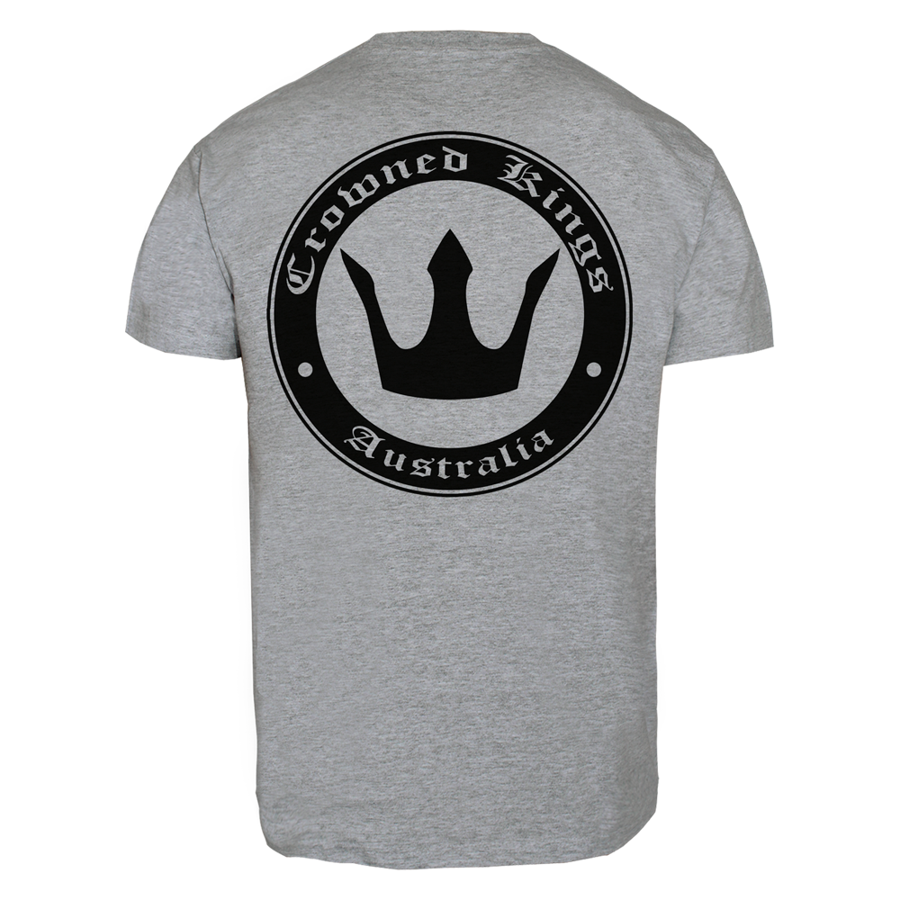 Crowned Kings "Patch" T-Shirt (grey) - Premium  von Rage Wear für nur €6.90! Shop now at Spirit of the Streets Mailorder