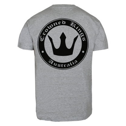 Crowned Kings "Patch" T-Shirt (grey) - Premium  von Rage Wear für nur €6.90! Shop now at Spirit of the Streets Mailorder