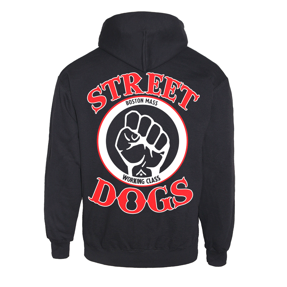 Street Dogs "Fist" Hoody (black) - Premium  von Rage Wear für nur €19.90! Shop now at Spirit of the Streets Mailorder