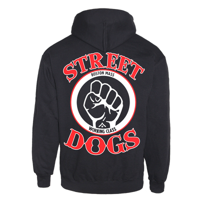 Street Dogs "Fist" Hoody (black) - Premium  von Rage Wear für nur €19.90! Shop now at Spirit of the Streets Mailorder