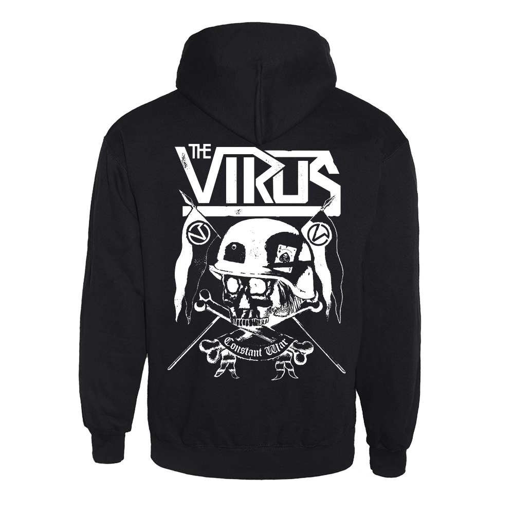The Virus "Constant War" Zip Hoody (black) - Premium  von Rage Wear für nur €16.90! Shop now at Spirit of the Streets Mailorder