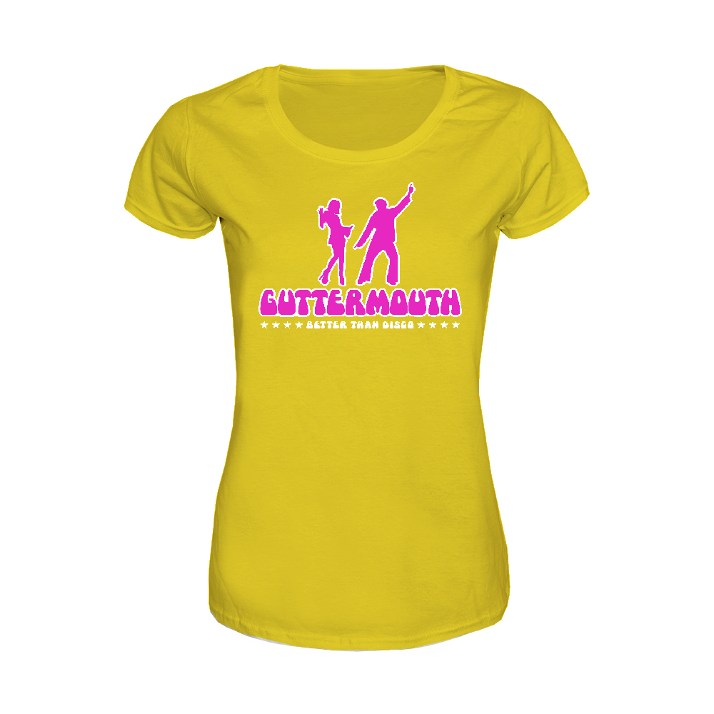 Guttermouth "Better than Disco" Girly Shirt (yellow) - Premium  von Rage Wear für nur €1.90! Shop now at Spirit of the Streets Mailorder
