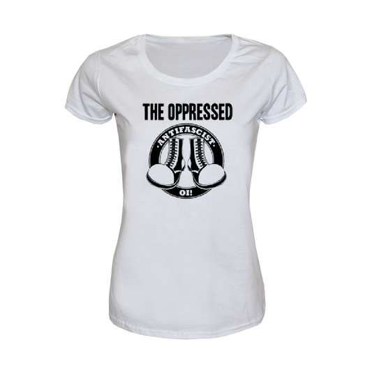 Oppressed,The "Antifascist Oi!" Girly-Shirt (white)