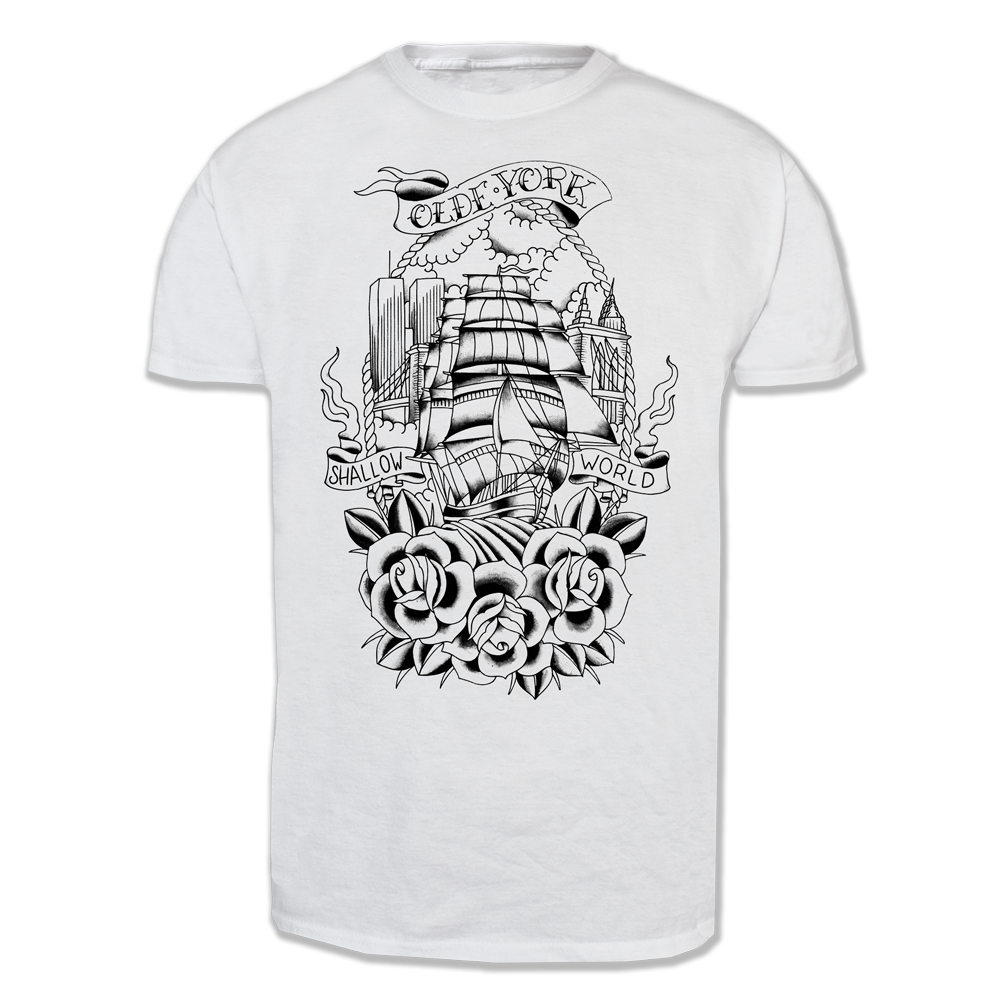 Olde York "Ship" T-Shirt (weiß)