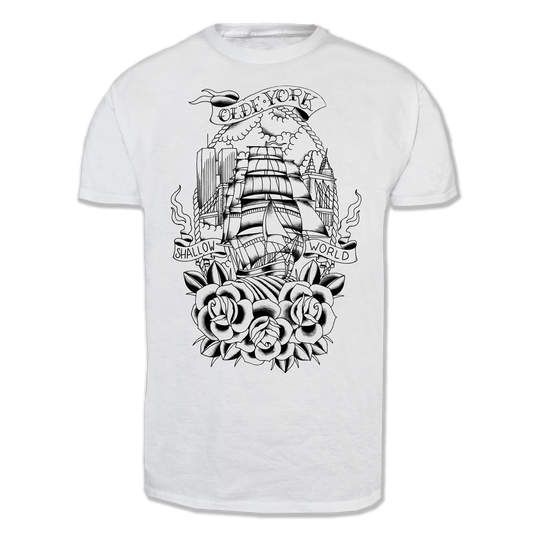 Olde York "Ship" T-Shirt (weiß)