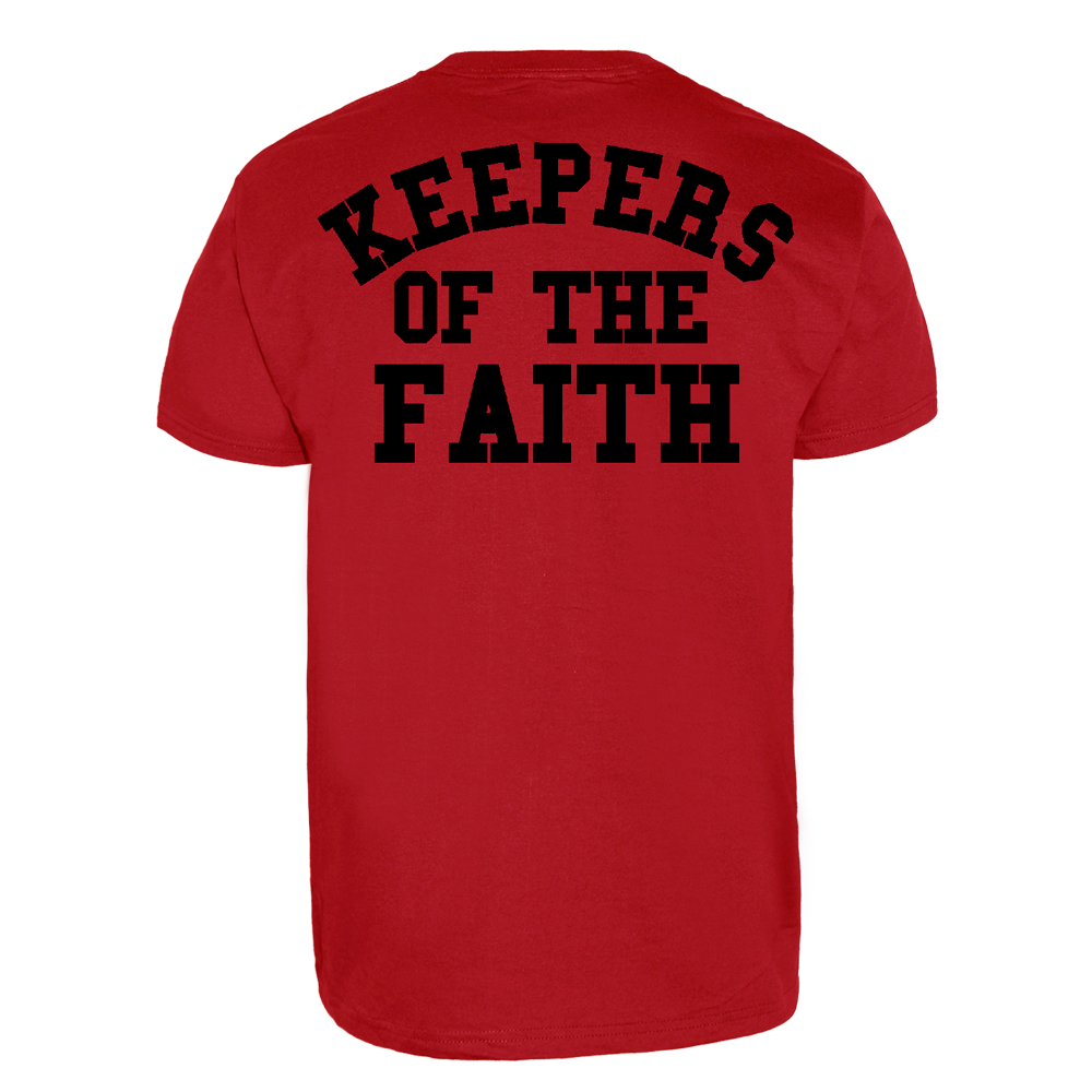 Terror "Keepers of the Faith" T-Shirt (red) - Premium  von Rage Wear für nur €9.90! Shop now at Spirit of the Streets Mailorder