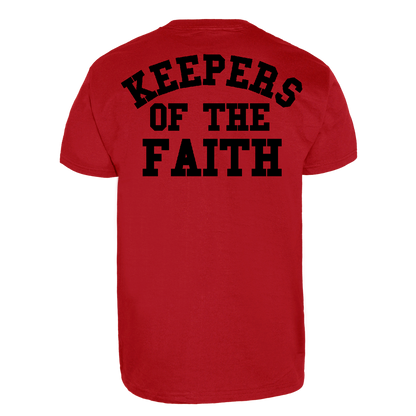 Terror "Keepers of the Faith" T-Shirt (red) - Premium  von Rage Wear für nur €9.90! Shop now at Spirit of the Streets Mailorder
