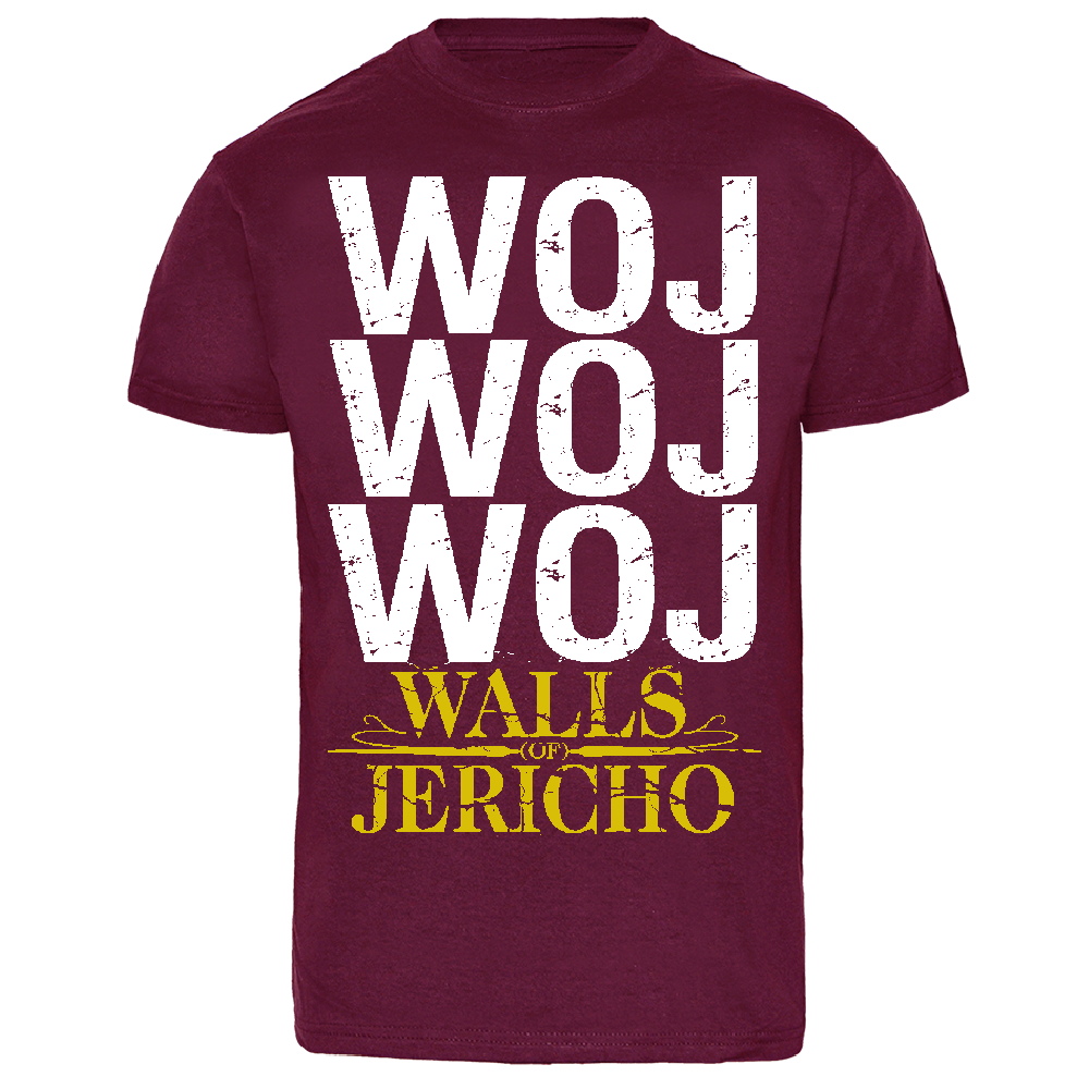 Walls of Jericho "WOJWOJWOJ" T-Shirt (bordeaux)