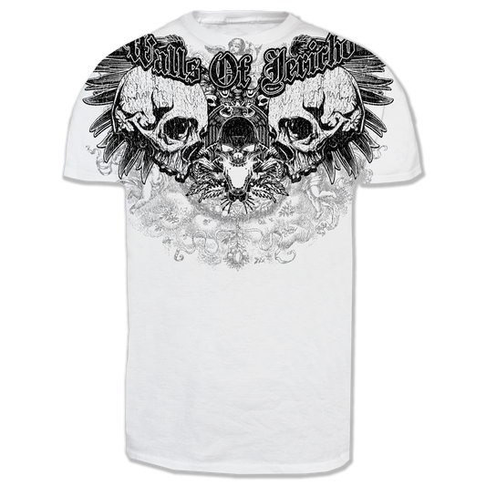 Walls of Jericho "Allover Skulls" T-Shirt (white)