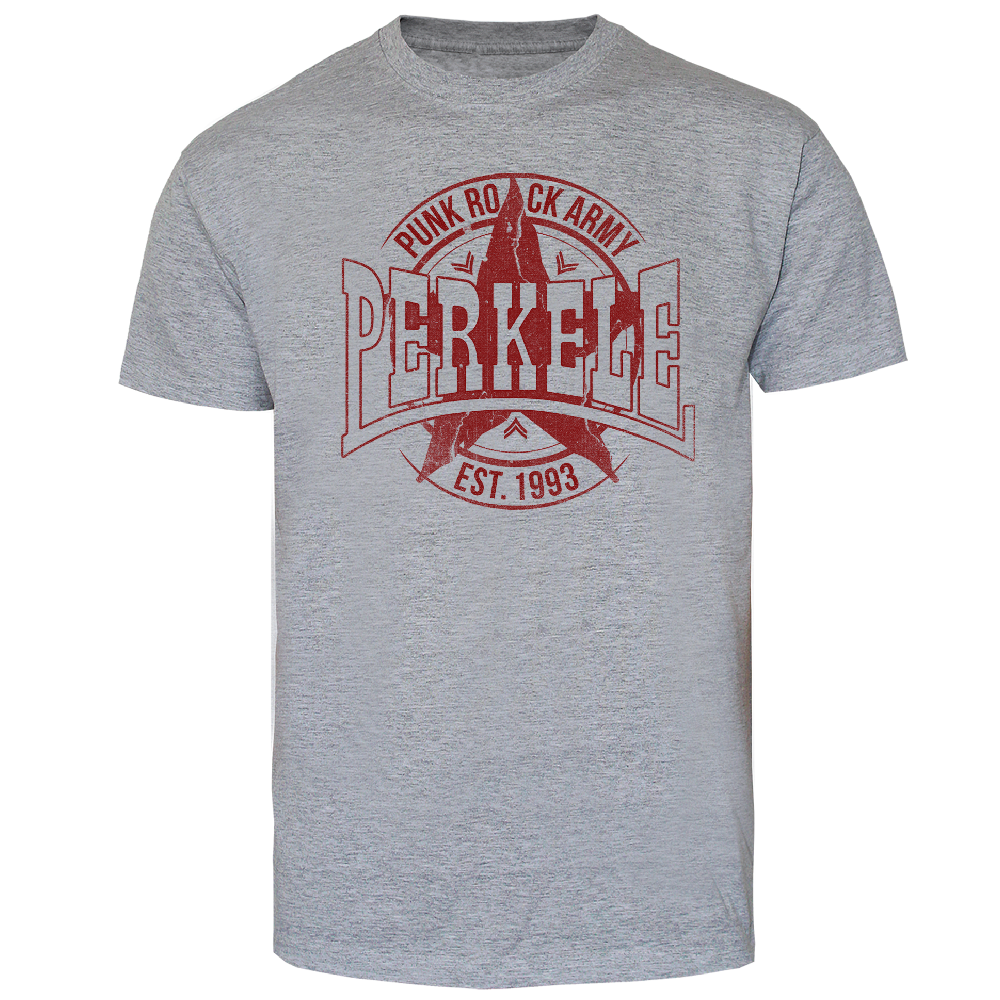 Perkele "Punk Rock Army 2" T-Shirt (grey) - Premium  von Spirit of the Streets für nur €19.90! Shop now at Spirit of the Streets Mailorder