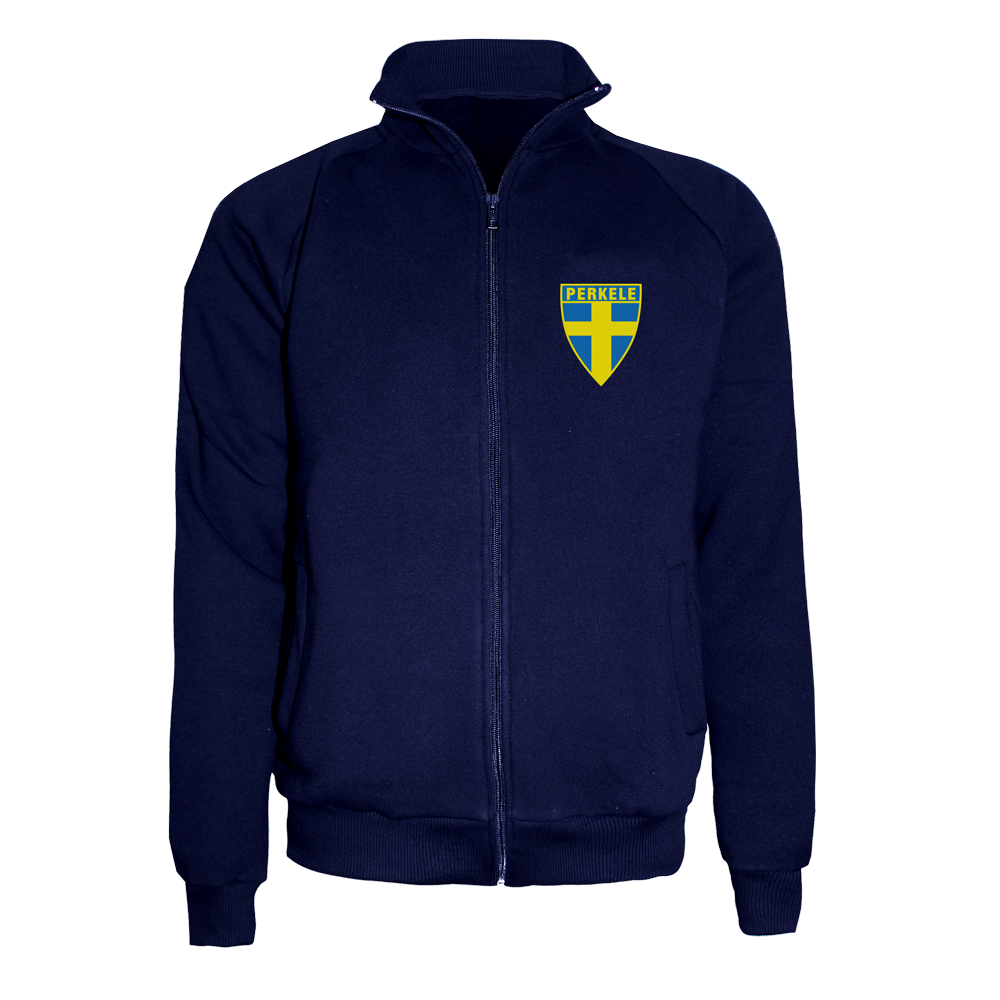 Perkele "Football Sweden" Sweatjacke (navy) - Premium  von Spirit of the Streets für nur €36.90! Shop now at Spirit of the Streets Mailorder