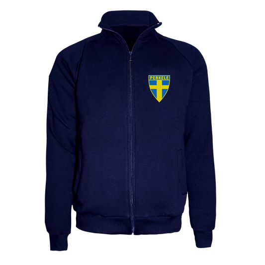 Perkele "Football Sweden" Sweatjacke (navy) - Premium  von Spirit of the Streets für nur €36.90! Shop now at Spirit of the Streets Mailorder