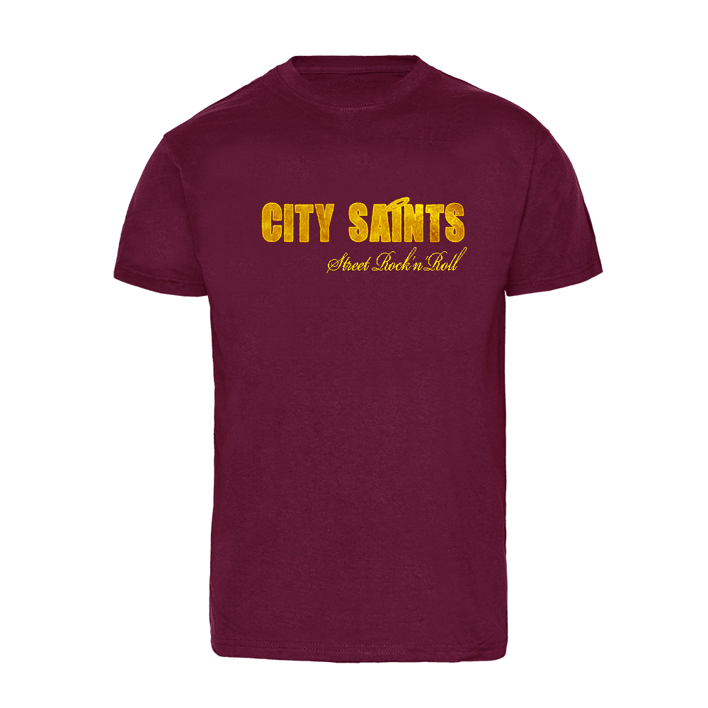 City Saints "Street Rock'n'Roll" T-Shirt (burgund)