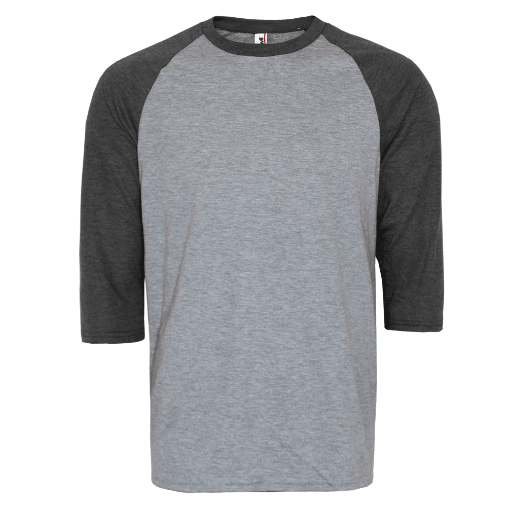 Anvil 3/4 sleeve raglan shirt (grey/dark grey)