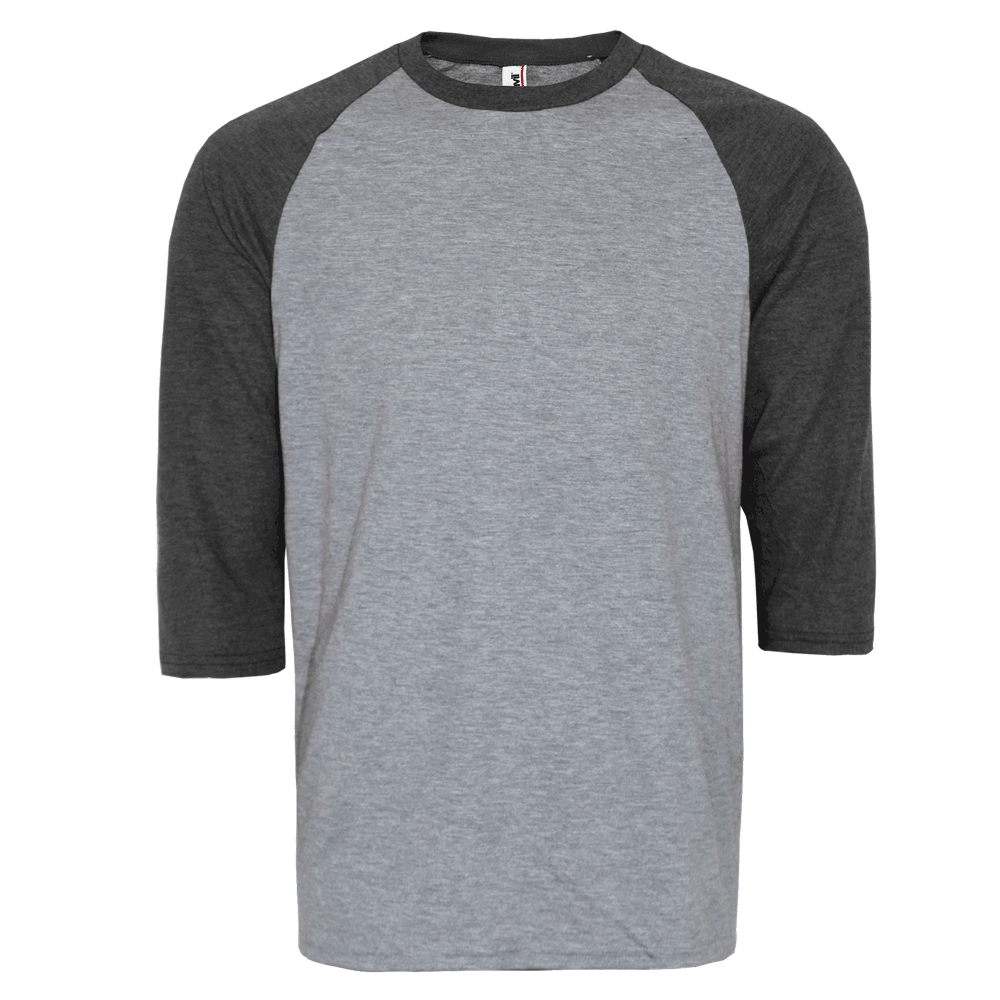 Anvil 3/4 Arm Raglan Shirt (grau/dunkelgrau)