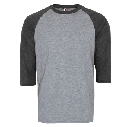 Anvil 3/4 Arm Raglan Shirt (grau/dunkelgrau)