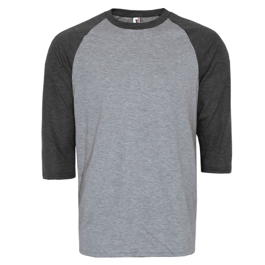 Anvil 3/4 Arm Raglan Shirt (grau/dunkelgrau)