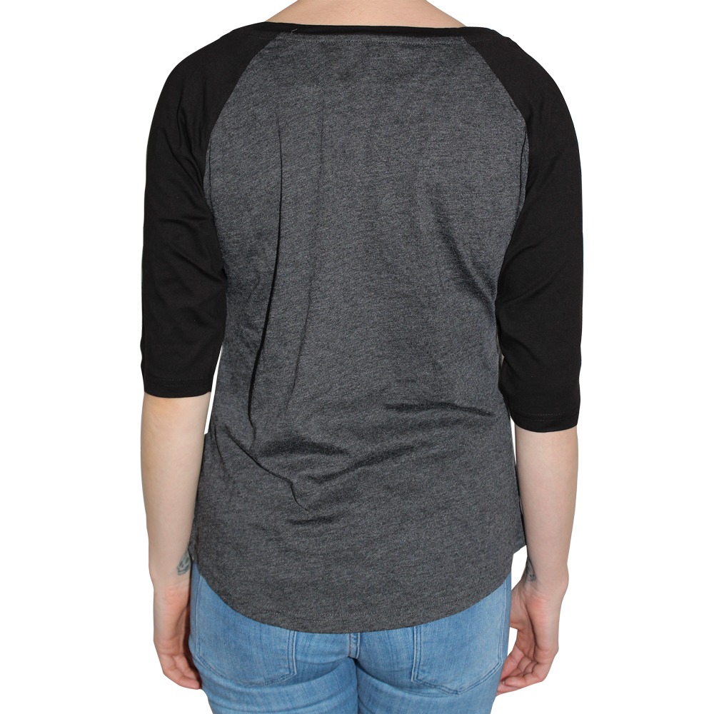 Raglan Girly 3/4 Arm (charcoal/black)