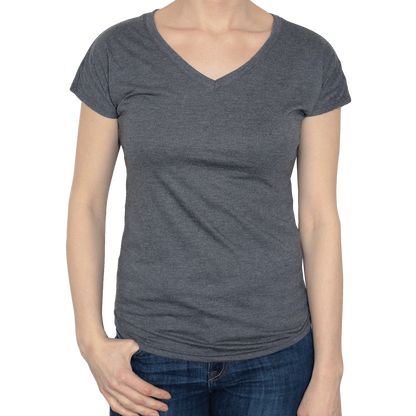 Anvil V-Neck Girly Shirt (darkgrey)