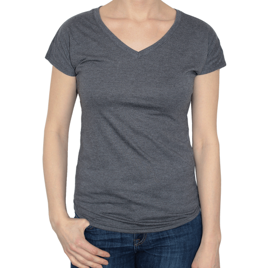 Anvil V-Neck Girly Shirt (darkgrey)