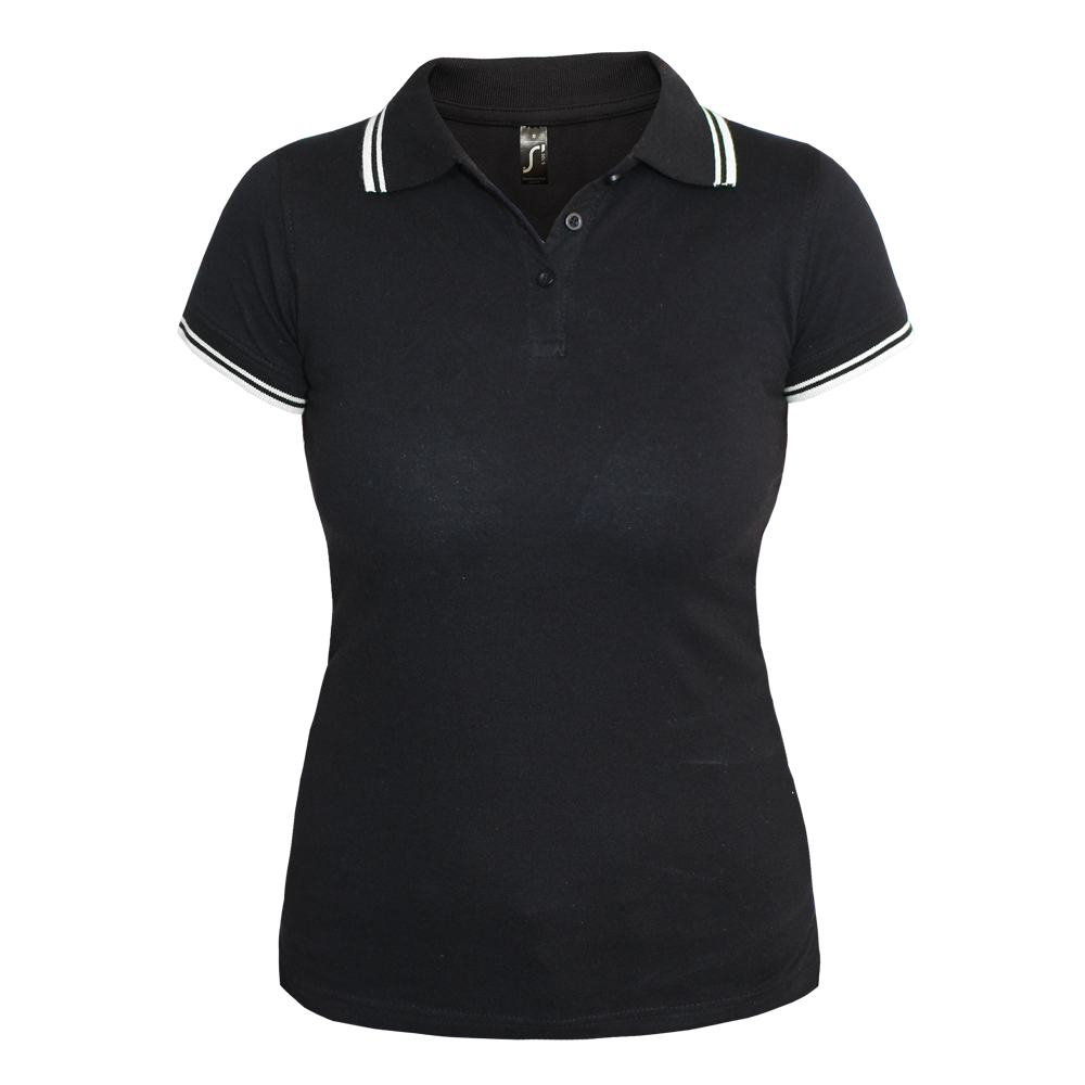 Sols Polo Girly Contrast "Pasadena" (noir/blanc)