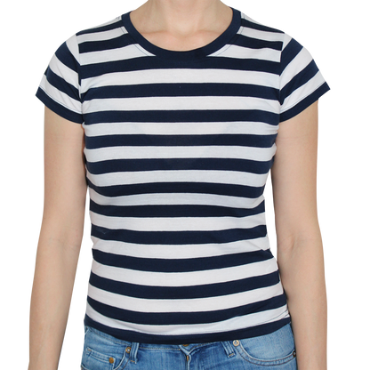 Chemise rayée girly (bleu/blanc)