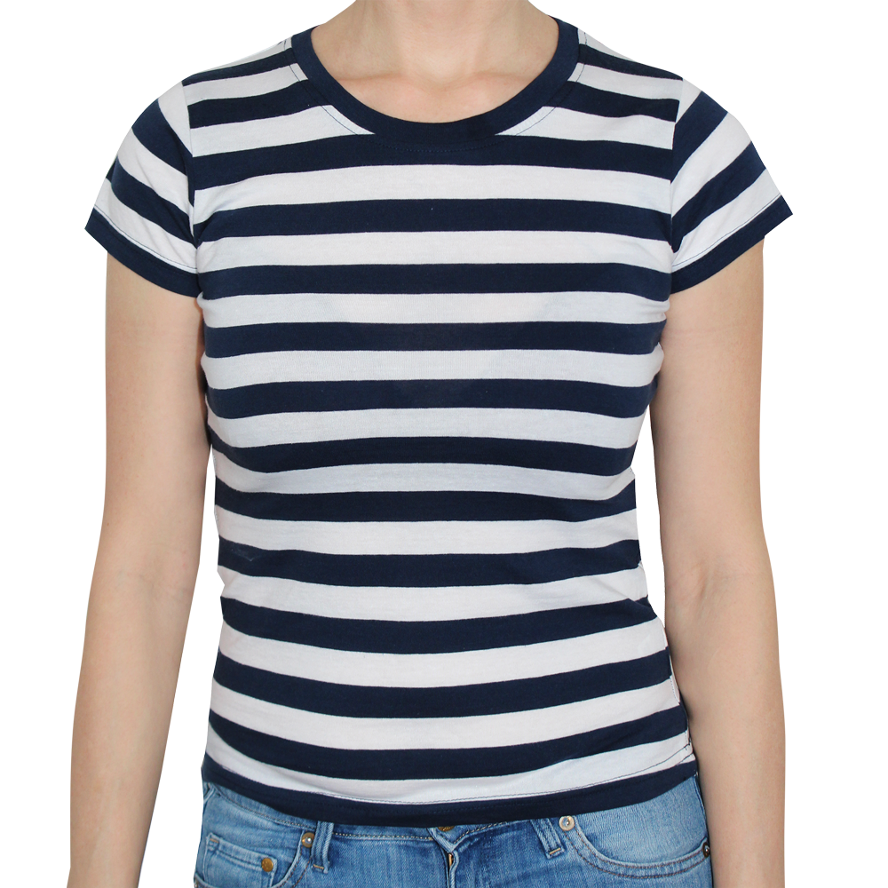Girly Streifenshirt (blau/weiß)