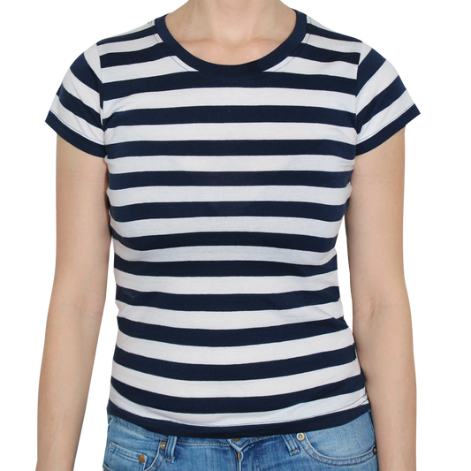 Girly Streifenshirt (blau/weiß)