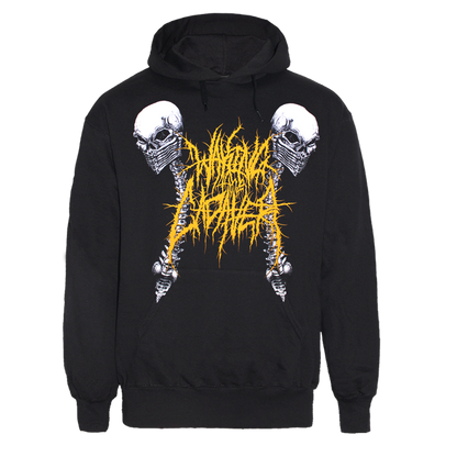 Waking the Cadaver "Backbone Skulls" Hoody (black) - Premium  von Rage Wear für nur €12.90! Shop now at Spirit of the Streets Mailorder