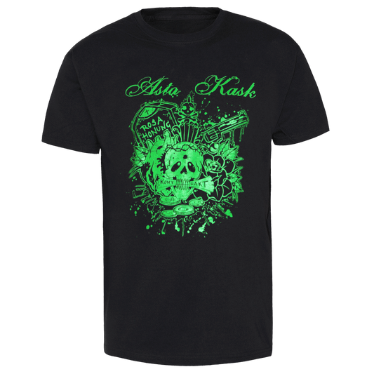 Asta Kask "Green Skull" T-Shirt (black)