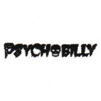 Psychobilly (weiss/schwarz) - Button (2,5 cm) 471