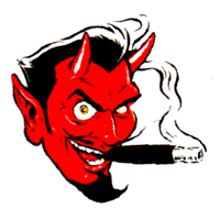 Cigar Devil - Button (2,5 cm) 600