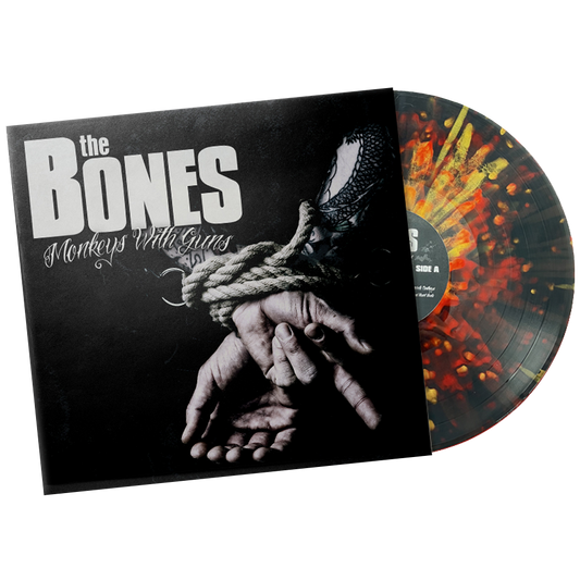 Bones, The "Monkeys with guns" LP (Smoke / red, yellow & gold splatter)